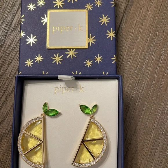 NWB Piper K Lemon Earrings - Picture 4 of 4